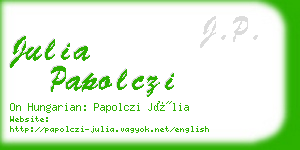 julia papolczi business card